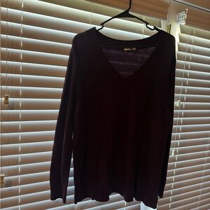 GAP V-Neck Sweater - Dark Purple